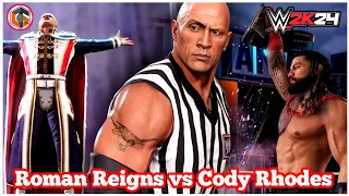 WWE 2K24 - Cody Rhodes vs. Roman Reigns - Bloodline Match at WrestleMania XL | PS5™ [4K60] #wwe #all