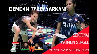 Full Highlight ! Gregoria Mariska Tunjung vs Nozomi Okuhara, Semi Final Yonex Swiss Open 2024