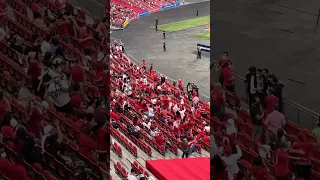 Indonesia vs Singapura emang lagi syantik menggelora di national stadium Singapura || #shorts