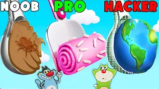 NOOB vs PRO vs HACKER IN DESSERT  DIY 3D || WITH OGGY AND JACK FULL GAMEPLAY