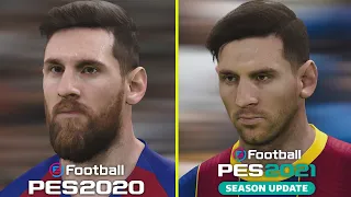 eFootball PES 2021 vs PES 2020 Players Model Comparison - PS4 Pro 4K Gameplay