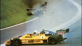 René Arnoux and Patrick Tambay Crash 1977 Rouen F2 Grand Prix