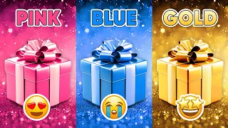 Choose Your Gift...! Pink, Blue or Gold 💗💙⭐️ How Lucky Are You? 🎁 Quiz Kingdom