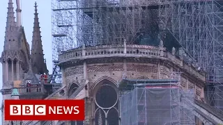 Notre-Dame fire: Millions pledged to rebuild cathedral - BBC News