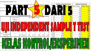 Kelas kontrol eksperimen part 5 | uji independent sample t test