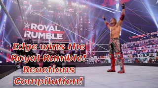 Edge Wins Royal Rumble 2021 Reaction Compilation