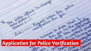 Requesting letter for police varification for job |application writing | Police Varification