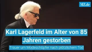 Modeschöpfer und Stilikone Karl Lagerfeld ist tot