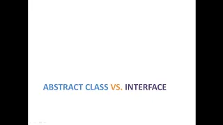 الفرق بين  abstract class و interface