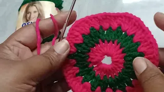 How to make  crochet round table  mate design |woolen  design