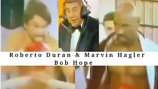 Marvin Hagler and Roberto Duran on Bob Hope Show together 1983