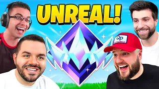 🔴LIVE - 4 YOUTUBERS GO FOR UNREAL IN FORTNITE!