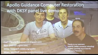 Restoring the Apollo Guidance Computer & live Apollo DSKY screen demo