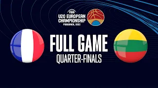 QUARTER-FINALS: France v Lithuania | Full Basketball Game | FIBA U20 European Championship 2022