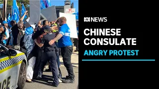 New Chinese consulate in Adelaide opens with angry protest | ABC News