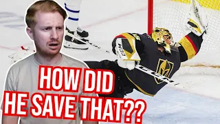 British Guy Reacts To UNBELIEVABLE NHL SAVES