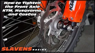 How to Tighten the Front Axle KTM Husqvarna GasGas