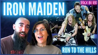 Iron Maiden - Run to the Hills (Rock in Rio) (REACTION) with my wife
