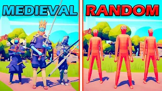 RANDOM UNITS TEAM vs MEGA MEDIEVAL TEAM - Totally Accurate Battle Simulator | TABS