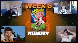 Youtubers react to Technoblade destroying in Minecraft Monday week 8