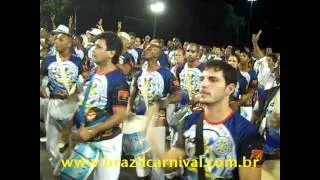 SAMBA PERCUSSIONISTS AT BRAZILIAN CARNIVAL: VILA ISABEL DRUMS SECTION