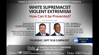 Preventing white supremacist violent extremism, counterterrorism expert analysis