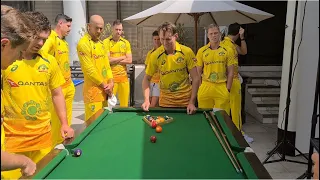 EXCLUSIVE🔴 PC hotel Lahore | Australia ODI Squad Playing Snooker during Photoshoot Pakistan Series