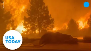 Firefighters race through dangerous wall of flames to escape death | USA TODAY