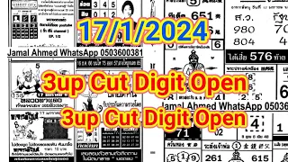 Thailand Lottery 3up Cut Digit Open 100% pass 544. 30/12/2023| 3up cut digit open