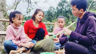 A strange girl comes to help her single father make brooms and cook together