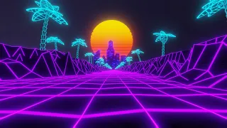 Synth City Screensaver 10 Hours Full HD wallpaper