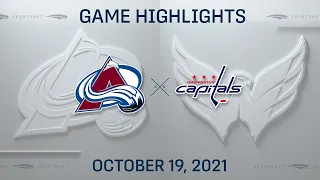 NHL Highlights | Avalanche vs. Capitals - Oct. 19, 2021