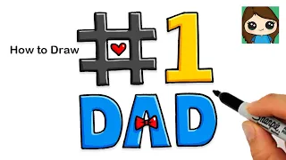 How to Draw #1 DAD ❤️ | Father's Day Art
