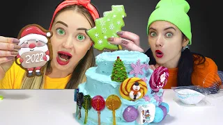 Mukbang Giant Christmas Jelly Cake 하이유의 대왕 눈알 젤리 케이크 먹방 YumYum