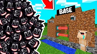 RETO DE LA BASE VS 1000000 CARTOON CAT 😰😱 BASE BEBE NOOB VS CARTOON CAT MINECRAFT