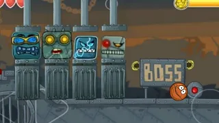 Red Ball 4 Factory Boss Vs Moon Boss Vs Basketball