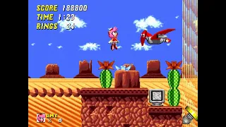 Sonic The Hedgehog 2 Pink Edition 2022 Update Sand Shower Zone 1 (Amy Rose)