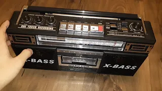 QFX J22-U Retro Vintage Style 80s Ghettoblaster Radio unboxing