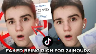 I FAKED being RICH on TIKTOK for 24 HOURS and THIS is what happend...
