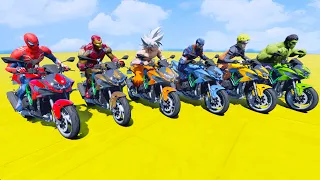 Spiderman Motorcycles with Superheroes - Found So Many Obstacles in The Field