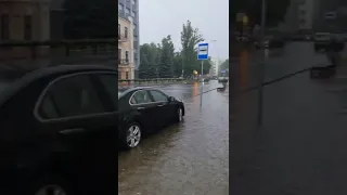 Потоп на улице Советской в Гомеле