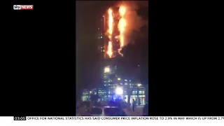 First reports of Grenfell Tower fire, London [14-06-2017] 3am-7am