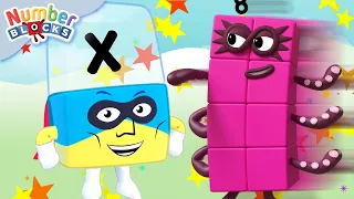 Learn to count & read | 1 hour of Alphablocks & Numberblocks Crossover - Level 2
