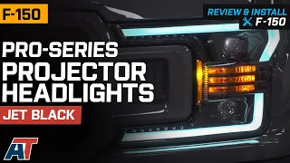 2018-2020 F150 PRO-Series Projector Headlights; Jet Black Review & Install