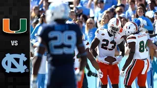 Miami vs. North Carolina Football Highlights (2017)