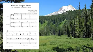 Alleluia! Sing to Jesus (Easy 1 Piano, 4 Hands Duet ~ with lyrics)