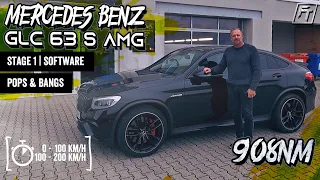 Mercedes Benz GLC 63S AMG Tuning | Stage 1 Software + Pops&Bangs | FastTuning