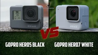 GoPro Hero5 Black vs GoPro Hero7 White - Action Cameras Comparison