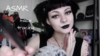 ASMR | Gently Tracing My Face & Yours 💞 visual triggers, tongue clicking, etc
