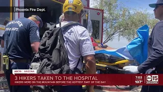 Three hospitalized after hiking at Camelback Mountain